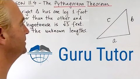 Pythagorean Theorem for 2 Unknown Sides (2020 DL)