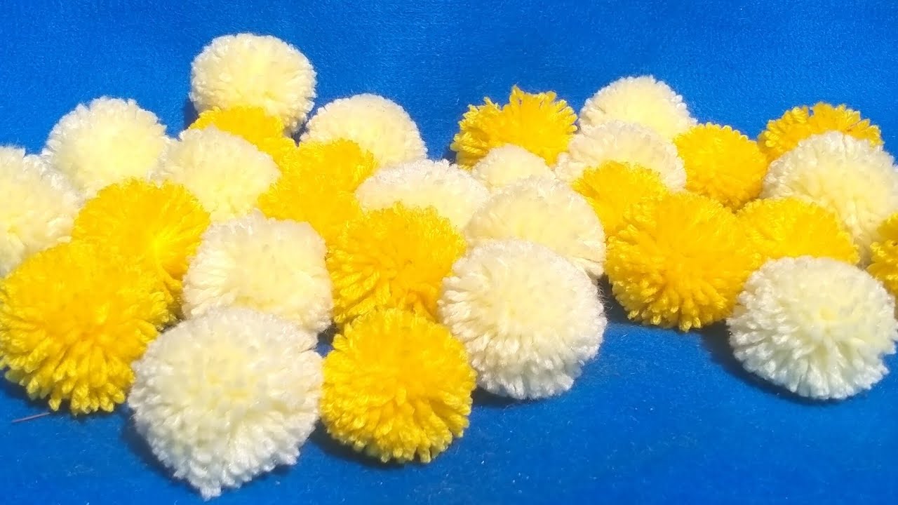 DIY Cara membuat pom pom dari benang Wol  YouTube