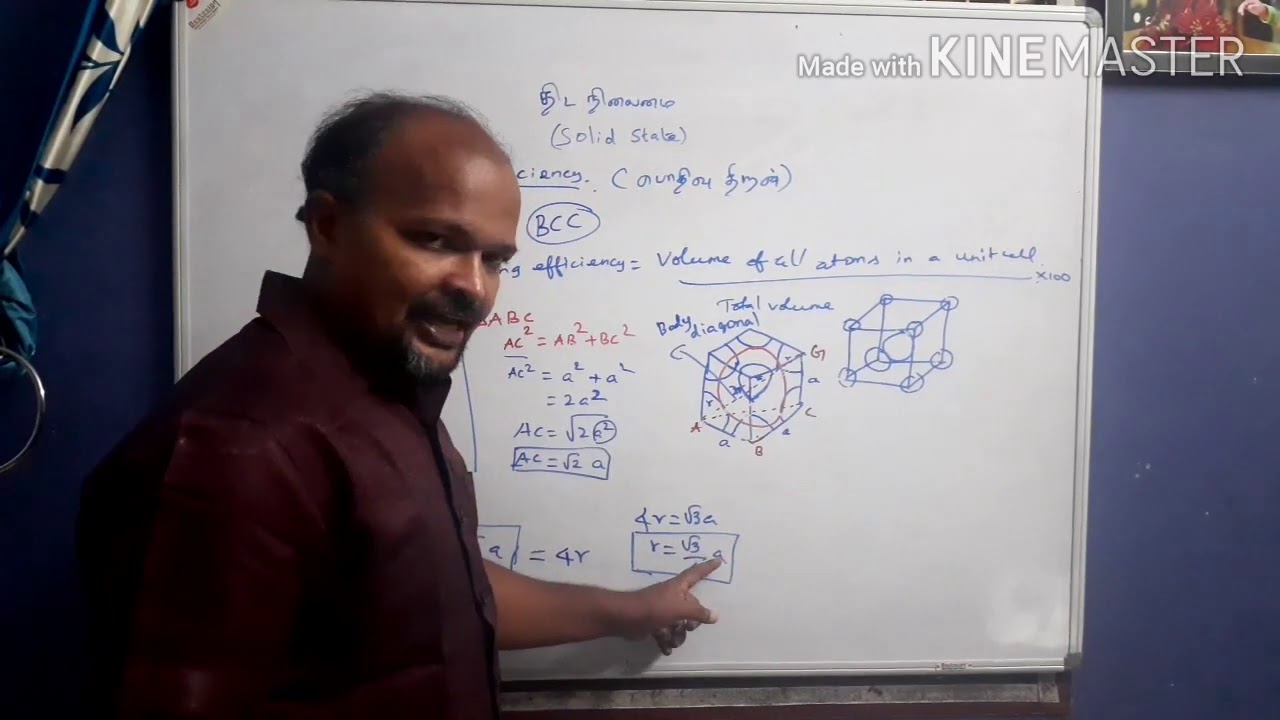 Solid state packing efficiency in BCC tamil - YouTube