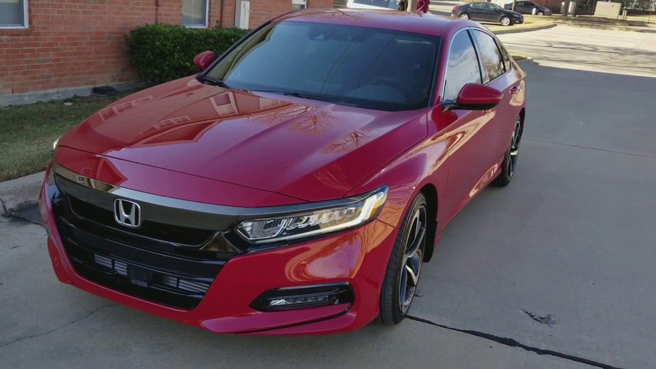 Honda Accord 2018 1.5 Sport CVT (San Marino Red) - YouTube