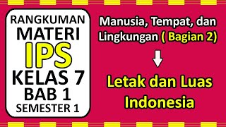 Summary of Social Studies Material Class 7 K13 CHAPTER 1 Part 2 | Humans, Places, and Environment
