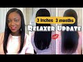 Relaxer Update #2 | Length Check | 3 inches 3 months | #relaxedhair #healthyrelaxedhair #lengthcheck