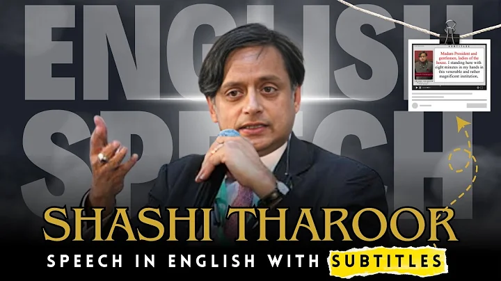 English Speeches with Subtitles | SHASHI THAROOR | Britain Owes India Reparations