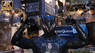 Black Panther Suit V Hunter Base (NO DAMAGE) - Marvel’s Spider-Man 2 PS5 Gameplay (4K60FPS)