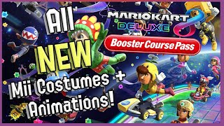 All NEW MK8DX MII COSTUMES + ANIMATIONS | Mario Kart 8 DX