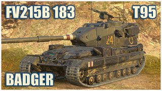 FV215b (183), Badger & T95 • WoT Blitz Gameplay