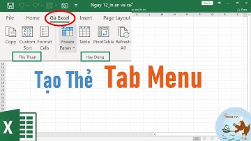 Cách tạo thẻ Tab Menu trong Excel của riêng bạn