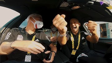 UAE Team Emirates celebrate Tadej Pogacar