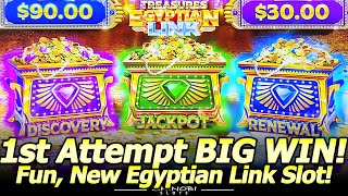 First Attempt, BIG WIN Bonus! NEW Egyptian Link Slot Machine! Fun Bonuses and Features! screenshot 4