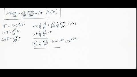 1-D Quantum Mechanics: Solution to Schrödinger