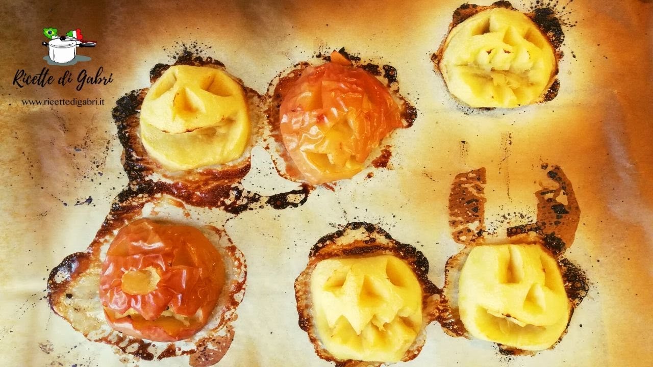 MELE COTTE AL FORNO Ricetta di Halloween facile Apple shrunken apple