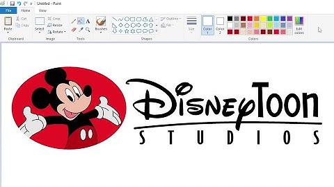 How to draw a Disneytoon Studios logo using MS Paint | How to draw on your computer
