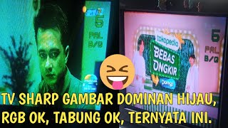 ex bengkel,jangan lupa cek ini tv sharp warna dominan hijau ternyata kurang sajen bengkele ex bengkel,jangan lupa cek ini tv sharp warna dominan hijau ternyata kurang sajen bengkele