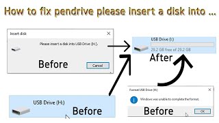 how to fix please insert a disk into usb drive.