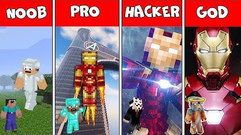 NOOB vs PRO vs HACKER vs GOD : IRON MAN in Minecraft ! AVM SHORTS Animation
