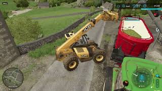 storing bales,feeding cows, mowing the lawn (calmsden farm) #117 Farming Simulator 22 FS22 timelapse
