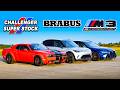 800hp Dodge Super Stock v BMW M3 v BRABUS: DRAG RACE