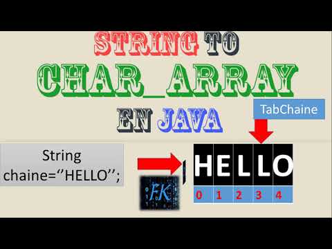 Vidéo: Comment convertir une chaîne en un tableau de caractères en Java ?