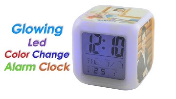 Glowing Led Color Change Alarm Clock