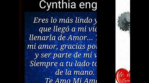 Te amo amor mio cynthia engel