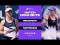 Tereza Martincova vs. Barbora Krejcikova | 2021 Prague Final | WTA Match Highlights