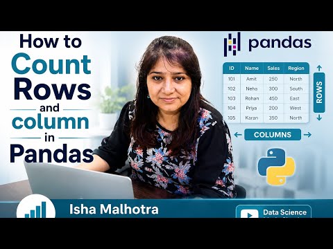 Count Rows & Columns in Pandas | Pandas Tutorial | Shape in Pandas | Data Analyst Learning