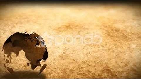 Vintage Rotating Globe And Map Of The World Background