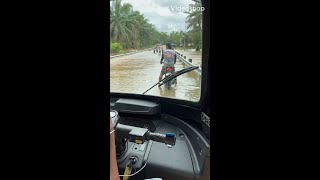 The road and many areas of Mindanao were flooded