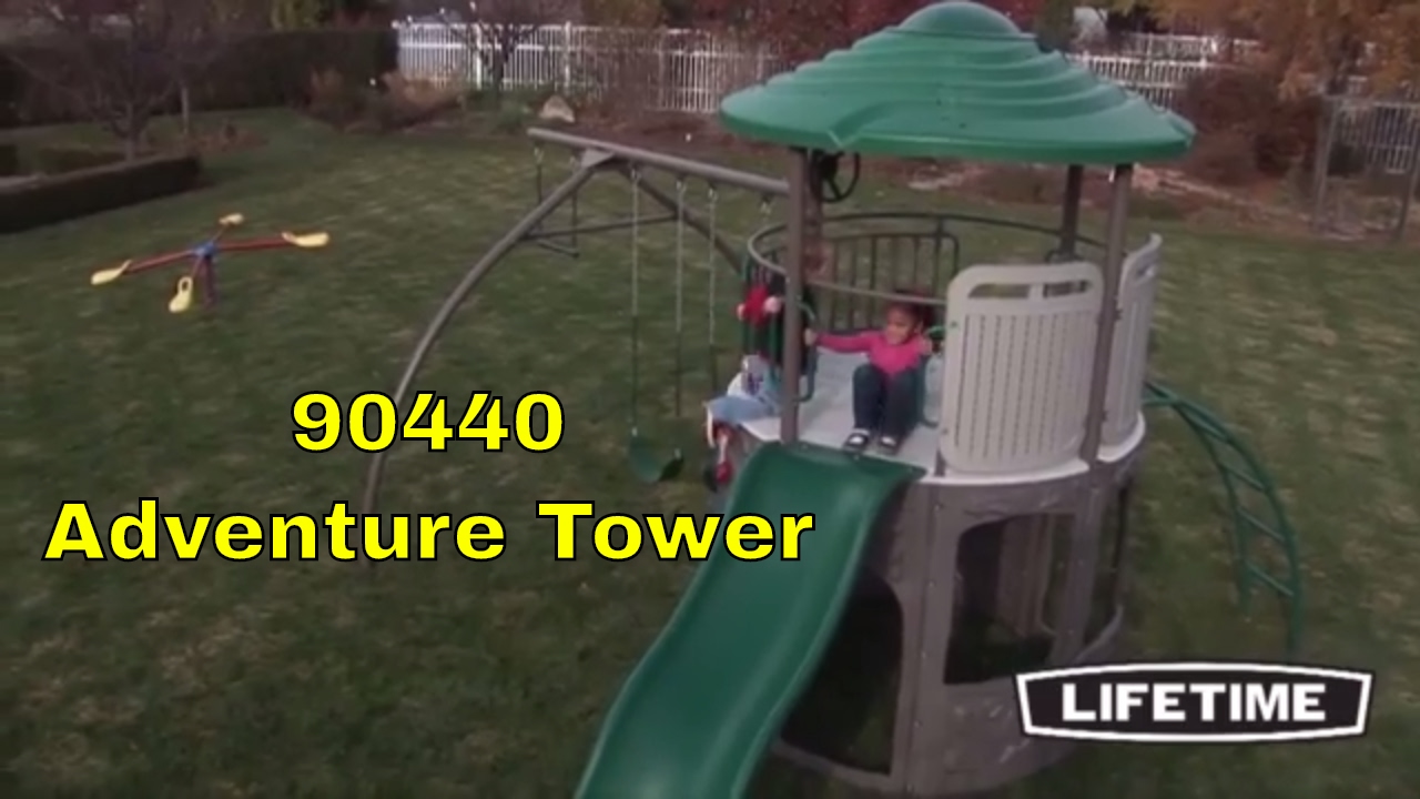 adventure tower swing set