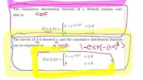 Random Number Generations - The Weibull Distribution