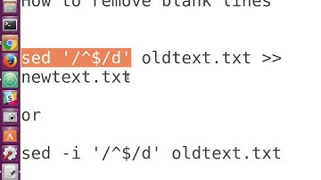 How to remove blank lines using sed in bash Feb 12, 2017