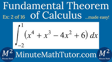 Fundamental Theorem of Calculus | Example 2 of 16 | Integral from -2 to 1 of (x^4+x^3-4x^2+6) dx