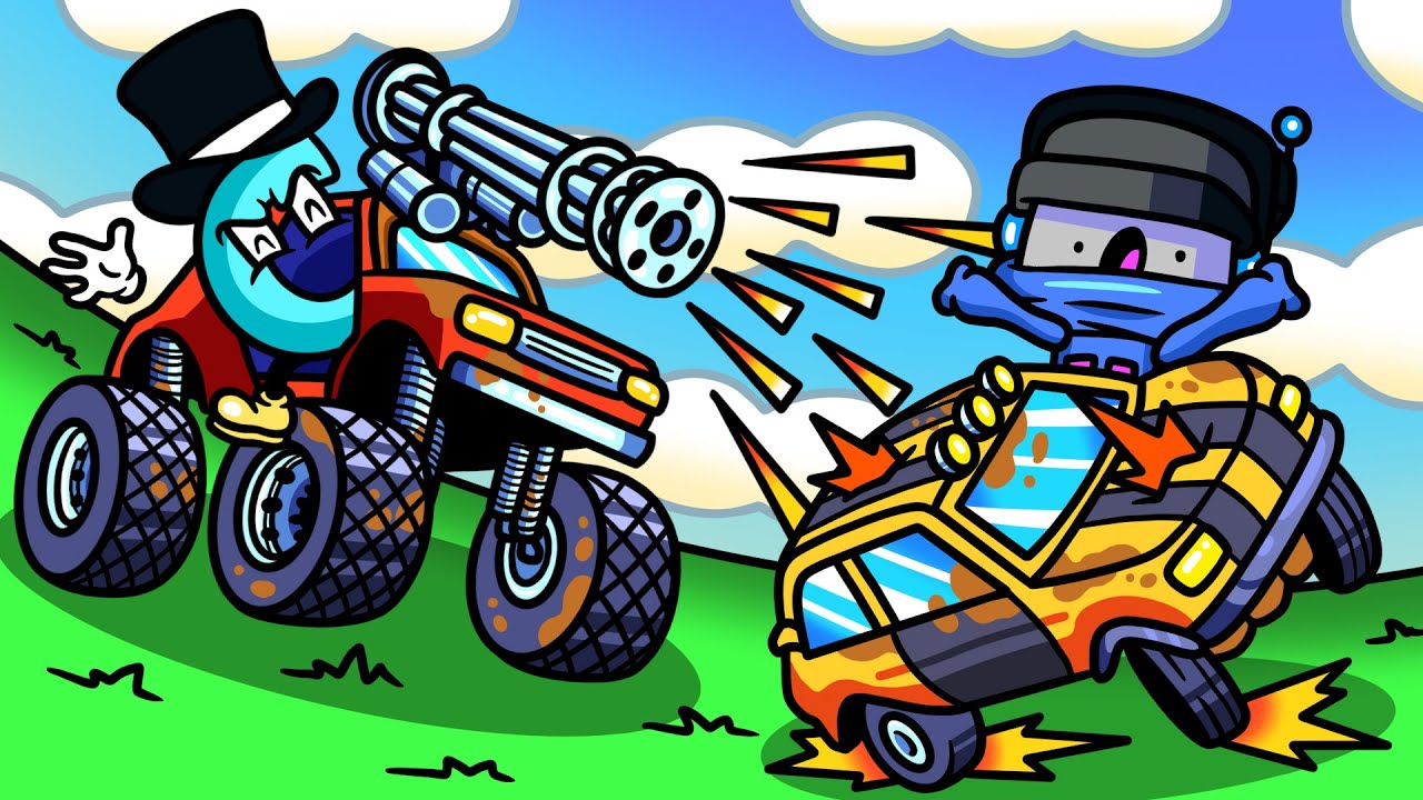 Car Build Battle We Build Battle Cars out of Scrap and Blast Everyone! - YouTube