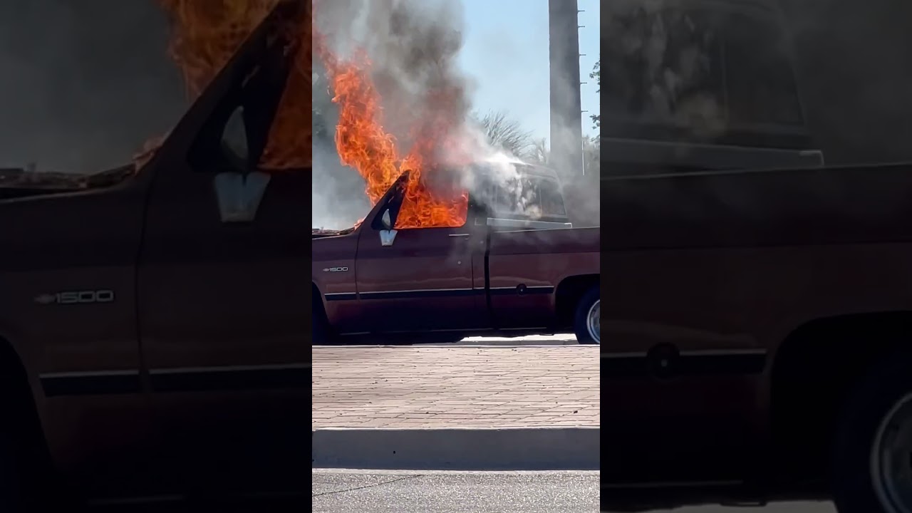 The Cars 🚗 On Fire 🔥. 