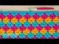 DIAMOND GRANNY STITCH Crochet Pattern - Double Crochet with Color Changes