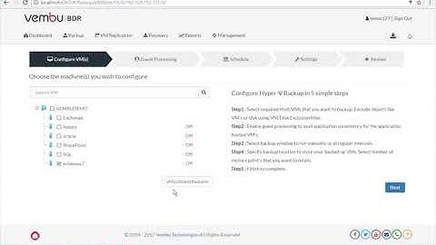 How to Configure Hyper-V Backup using Vembu BDR Suite