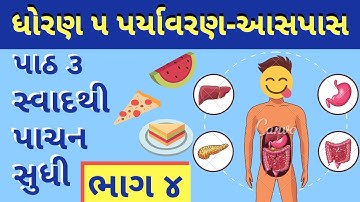 STD 5 પર્યાવરણ આસપાસ પાઠ 3 સ્વાદથી પાચન સુધી || ભાગ 4 || std 5 aaspas paryavaran chapter 2 New ncert