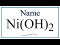 Nickel Hydroxide Compound Concepts