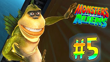 Monsters VS Aliens PC: Walkthrough Game Level 5 - Taking the Elevator  [Missing Link]