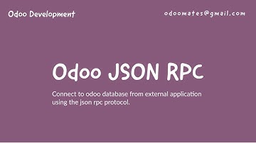 Odoo JSON RPC || Connect To Odoo Database From External Applications