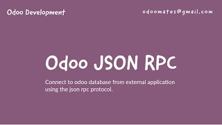 Odoo JSON RPC || Connect To Odoo Database From External Applications screenshot 5