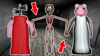 Granny vs Siren Head vs Piggy - funny horror animation (30 minutes with Granny)