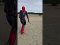 spiderman beach clean up
