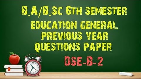 B.A 6th semester education general previous year #question paper#calcutta #university #question #exm