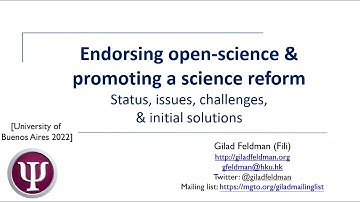 Endorsing Open Science & promoting science reform | Status, issues, challenges & initial solutions