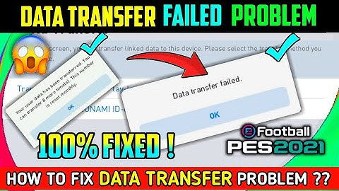 How To Fix Data Transfer Failed in Pes 2021 Mobile? | How To Transfer Data Every Time ? | Pes 2021