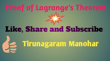 #Proof of Lagrange
