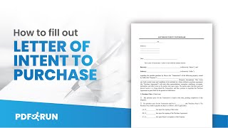 How to Fill Out Letter of Intent to Purchase Online | PDFRun How to Fill Out Letter of Intent to Purchase Online | PDFRun