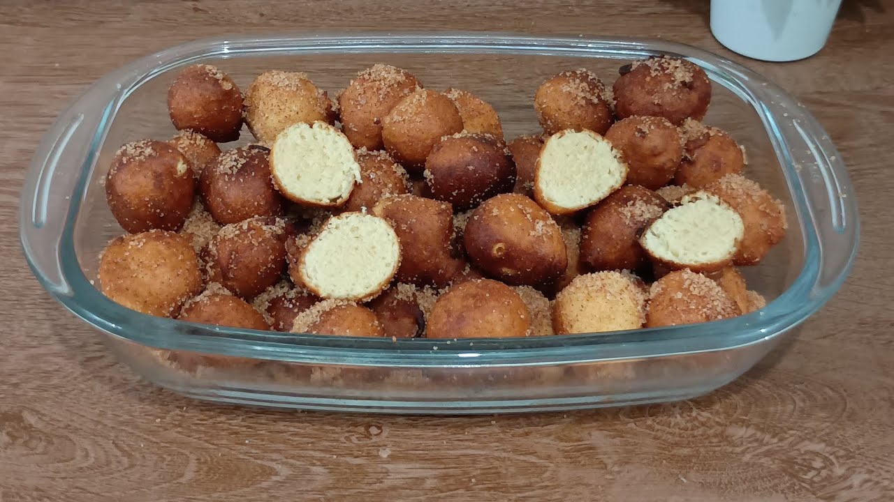 Bolinho de chuva com um segredinho para ele ficar fofinho ,( ótima opção de lanche rápido )