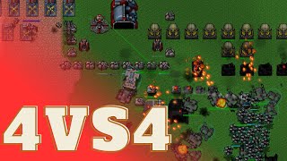 Гигантский прорыв 4 vs 4! | RTS Rusted Warfare